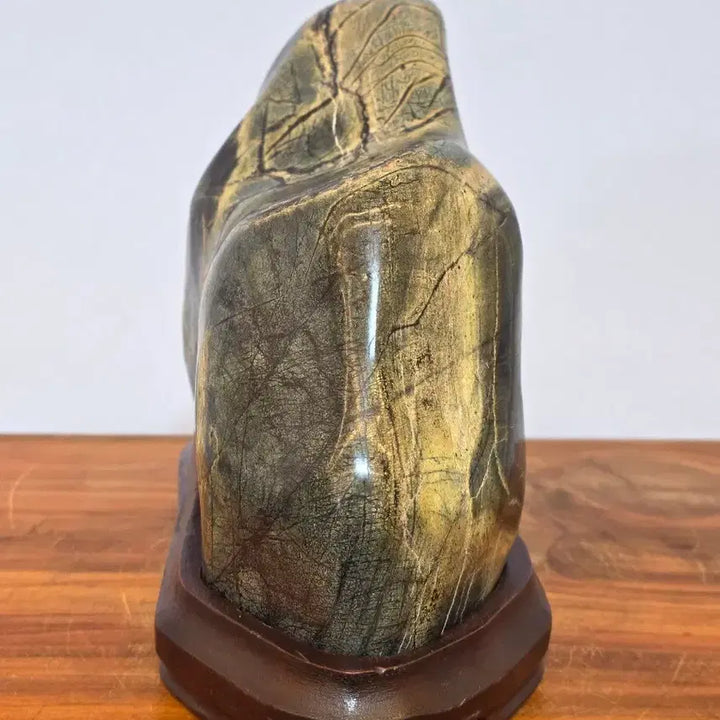 [BUNJANG] Carved Jade Stone Scholar Rock / 26052709 섬세한 문양의 옥 가공 수석 팝니다