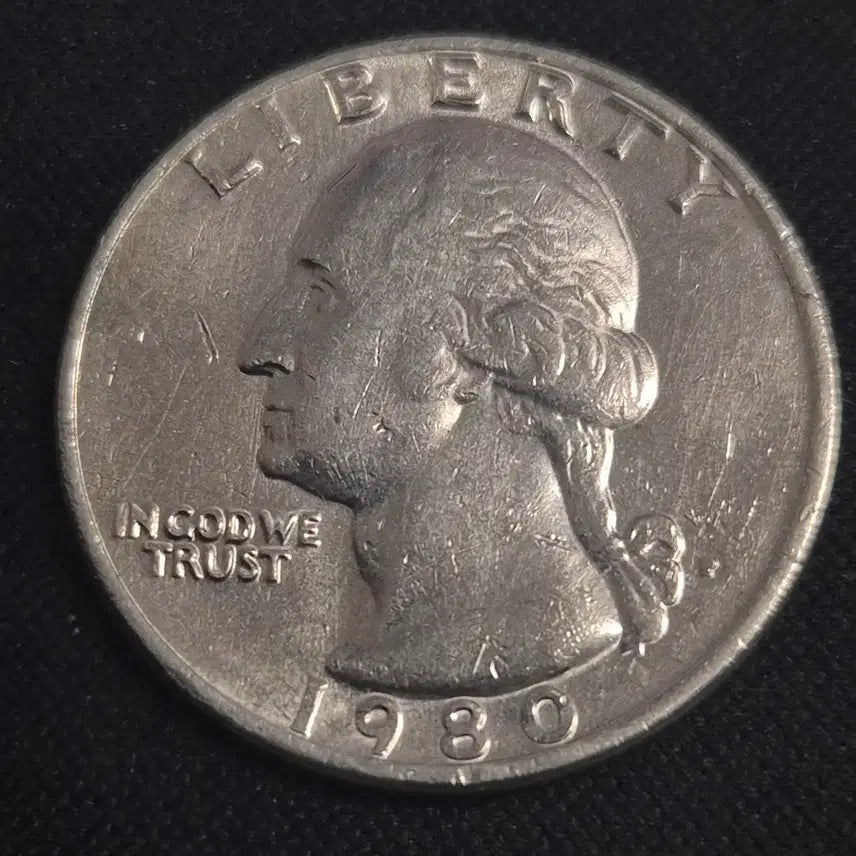 [BUNJANG] 1980 United States Quarter Dollar Coin / 1980년 미국 쿼터달러동전 [EP. 3333]