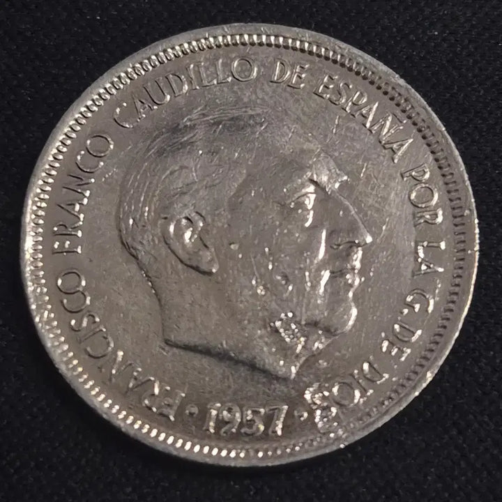 [BUNJANG] 1957 Spain 5 Peseta Coin / 1957년 스페인 5페세타 동전 [EP. 3334]