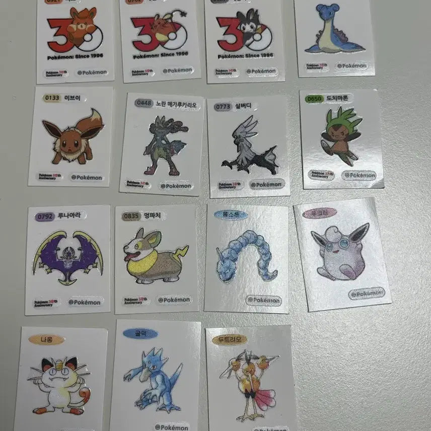 [BUNJANG] Pokemon Sticker 30th Anniversary Artwork Exchange / 30주년.아트웍>>30주년 교환(포켓몬띠부씰)
