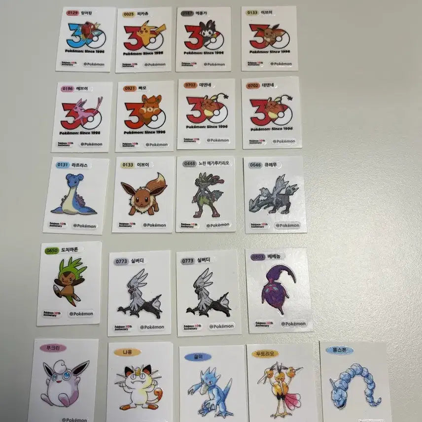[BUNJANG] Pokemon Sticker 30th Anniversary Artwork Exchange / 30주년.아트웍>>30주년 교환(포켓몬띠부씰)
