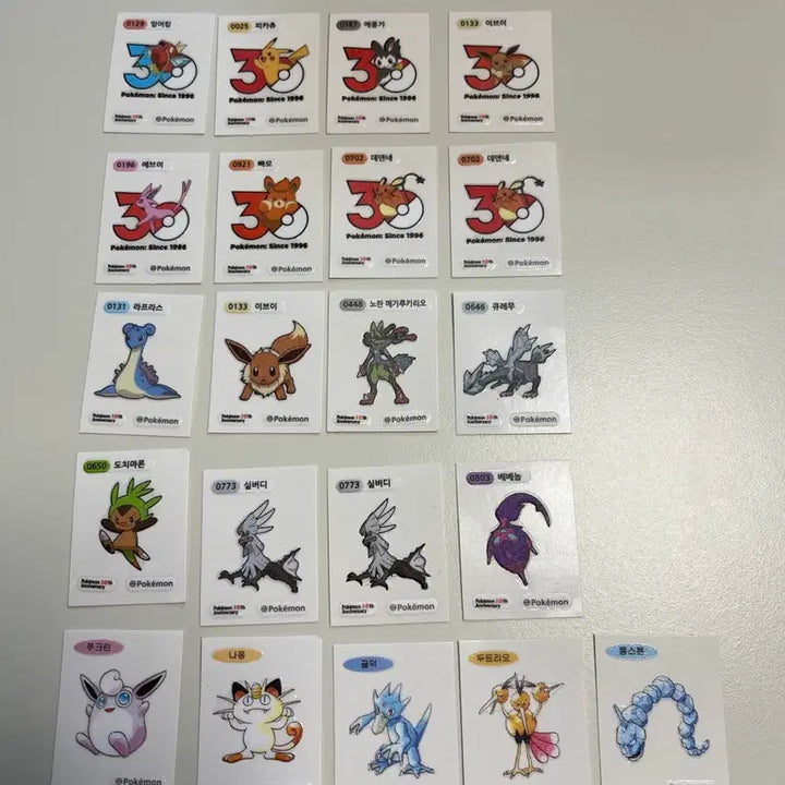 [BUNJANG] Pokemon Sticker 30th Anniversary Artwork Exchange / 30주년.아트웍>>30주년 교환(포켓몬띠부씰)