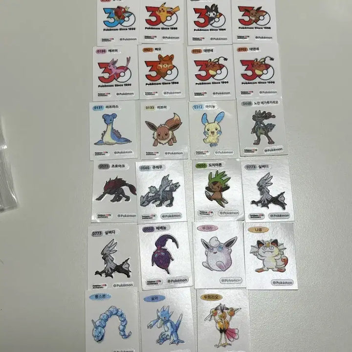[BUNJANG] Pokemon Sticker 30th Anniversary Artwork Exchange / 30주년.아트웍>>30주년 교환(포켓몬띠부씰)