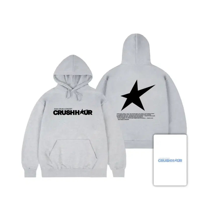[BUNJANG] Crush 2025 Concert MD Hoodie Grey / 크러쉬 2025 콘서트 MD 후드티 그레이