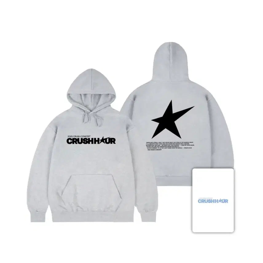 [BUNJANG] Crush 2025 Concert MD Hoodie Grey / 크러쉬 2025 콘서트 MD 후드티 그레이