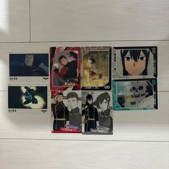[BUNJANG] Kaiju No. 8 Hibino Kafka &amp; Ashiro Mina 8-Card Bundle Set / 괴수8호 괴팔 히비노 카프카, 아시로 미나 카드 8장 일괄 양도