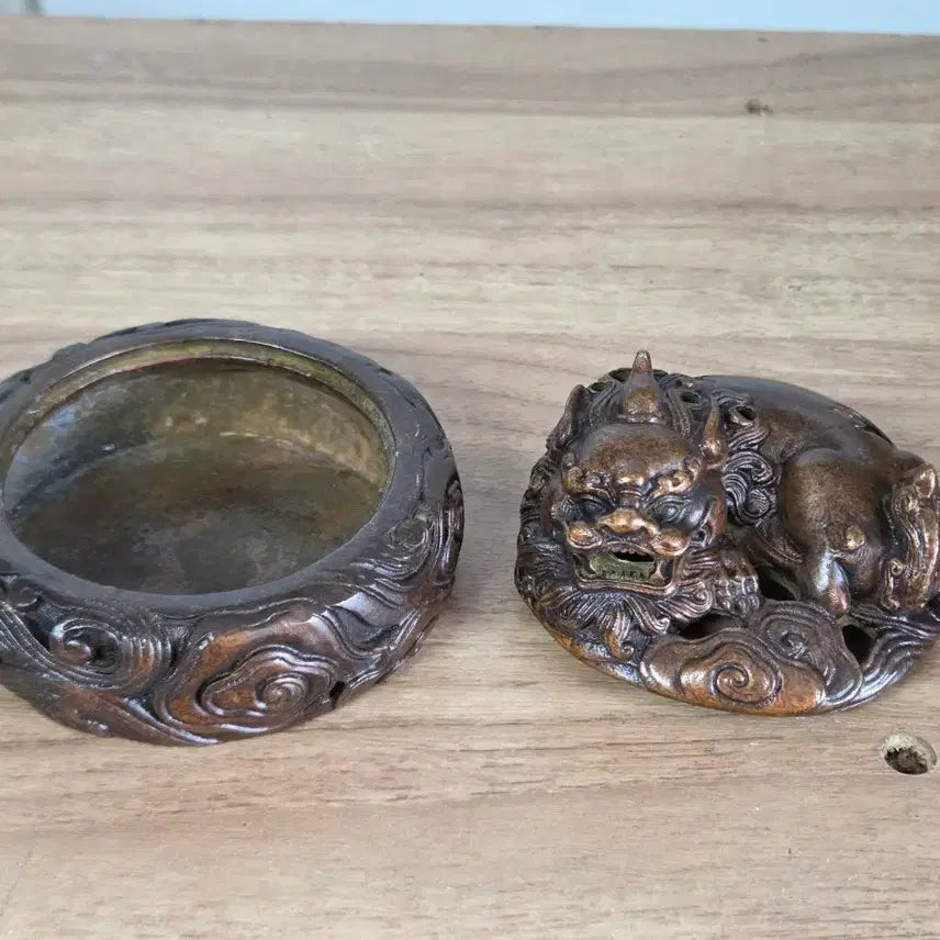 [BUNJANG] Antique Lion Censer Incense Burner / 고풍스러운 사자 동향로