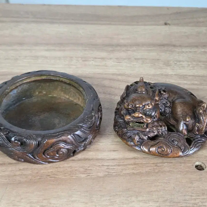 [BUNJANG] Antique Lion Censer Incense Burner / 고풍스러운 사자 동향로