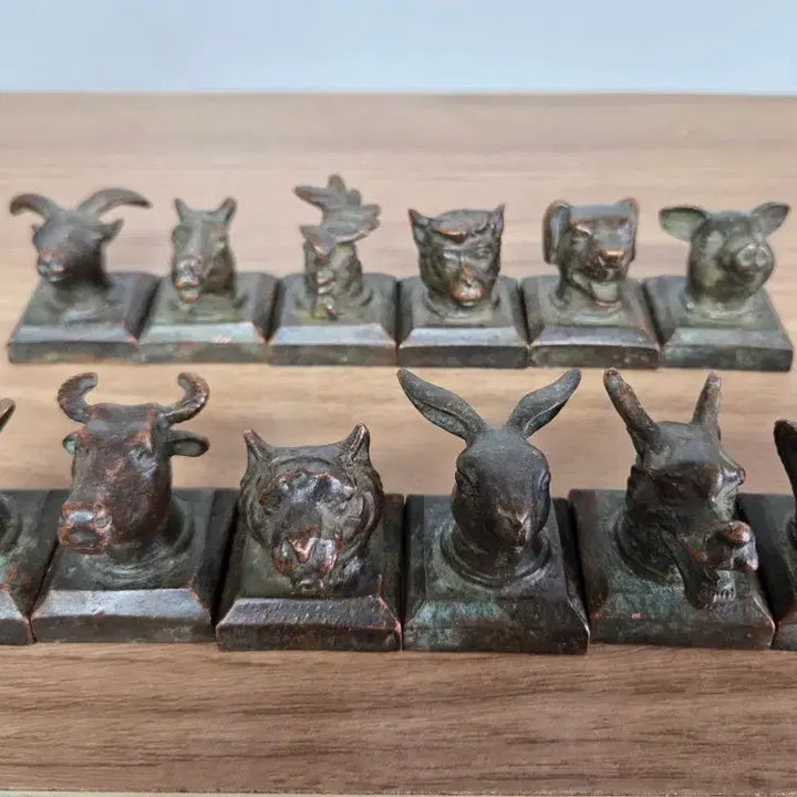 [BUNJANG] Bronze 12 Zodiac Animals Seal Set / 청동 12지신 인장 세트