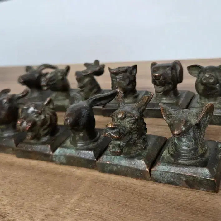 [BUNJANG] Bronze 12 Zodiac Animals Seal Set / 청동 12지신 인장 세트