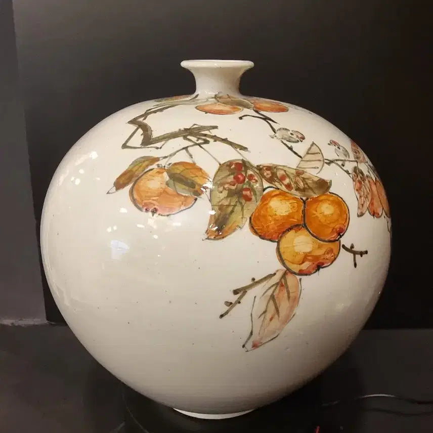 [BUNJANG] Artist Signed Minwha Maebyeong Vase / 작가 민화 매병