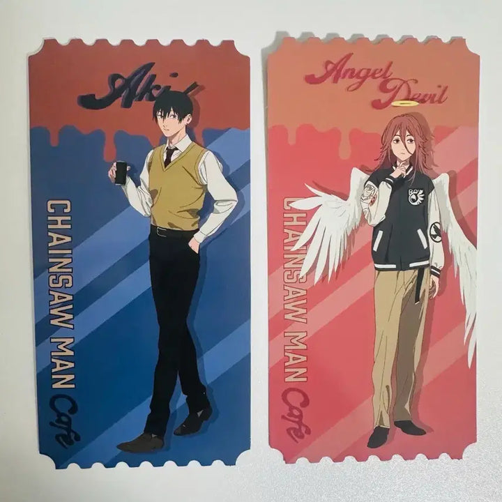 [BUNJANG] Chainsaw Man Cafe Angel / Aki Special Ticket / 체인소맨 카페 천사/아키 <키링,특전 티켓 4종>