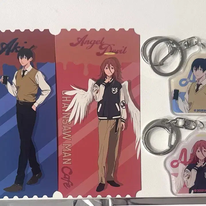 [BUNJANG] Chainsaw Man Cafe Angel / Aki Special Ticket / 체인소맨 카페 천사/아키 <키링,특전 티켓 4종>