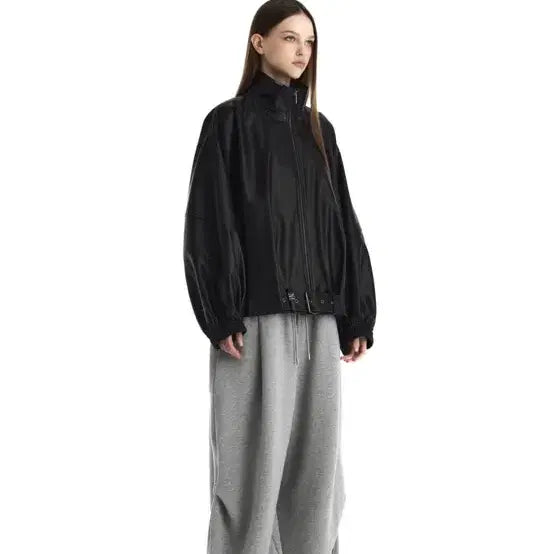 [BUNJANG] Trimingbird Belted Oversized Leather Jacket / 트리밍버드 레더자켓 Belted Oversized Leather