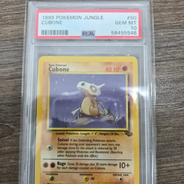 [BUNJANG] Pokemon Jungle Cubone (1999) PSA 10 Gem Mint / 포켓몬 카드 1999 정글 Cubone PSA 10