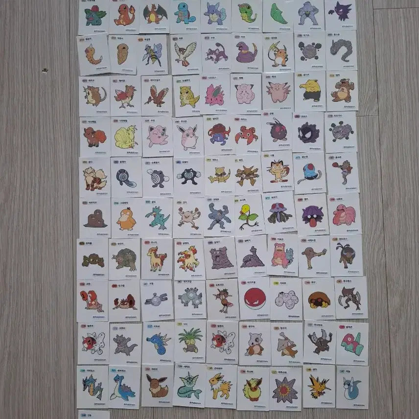 [BUNJANG] Pokemon Sticker 1st Generation (3-Digit Code) / 포켓몬 띠부씰 1세대 3자리 판매
