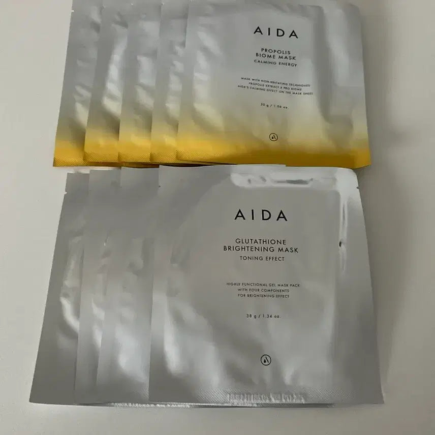 [SOLD OUT] 아이다 프로폴리스 진정팩5매+글루타치온 미백팩4매 일괄판매