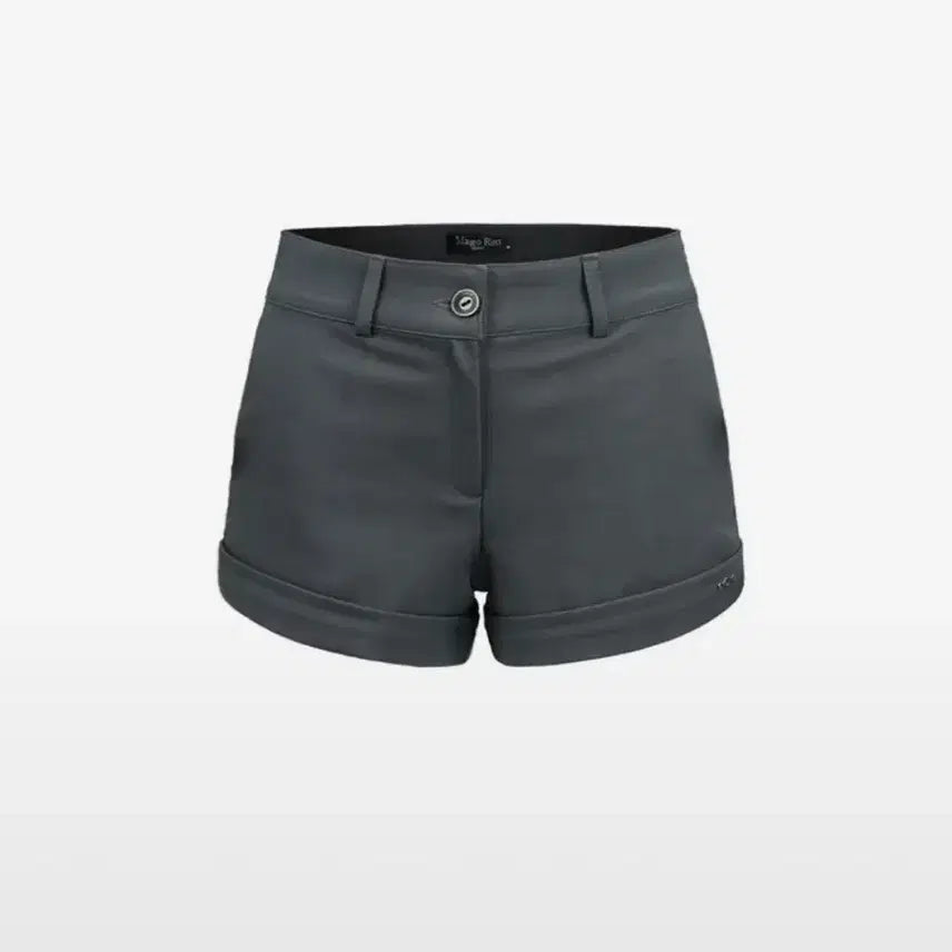 [BUNJANG] Magoren Seoul Tailored Mini Shorts Charcoal / 매고렌 서울 메탈 트라이클립스 테일러드 미니 쇼츠 챠콜 반바지 무신사