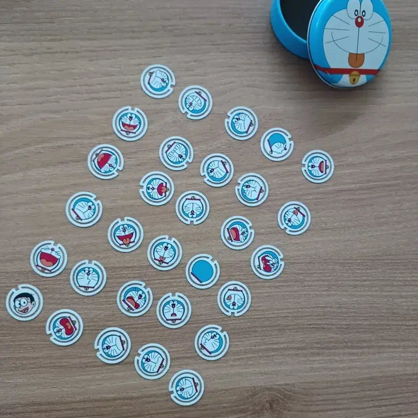 [BUNJANG] Doraemon Face Book Clip Set with Tin Case / 도라에몽 북클립