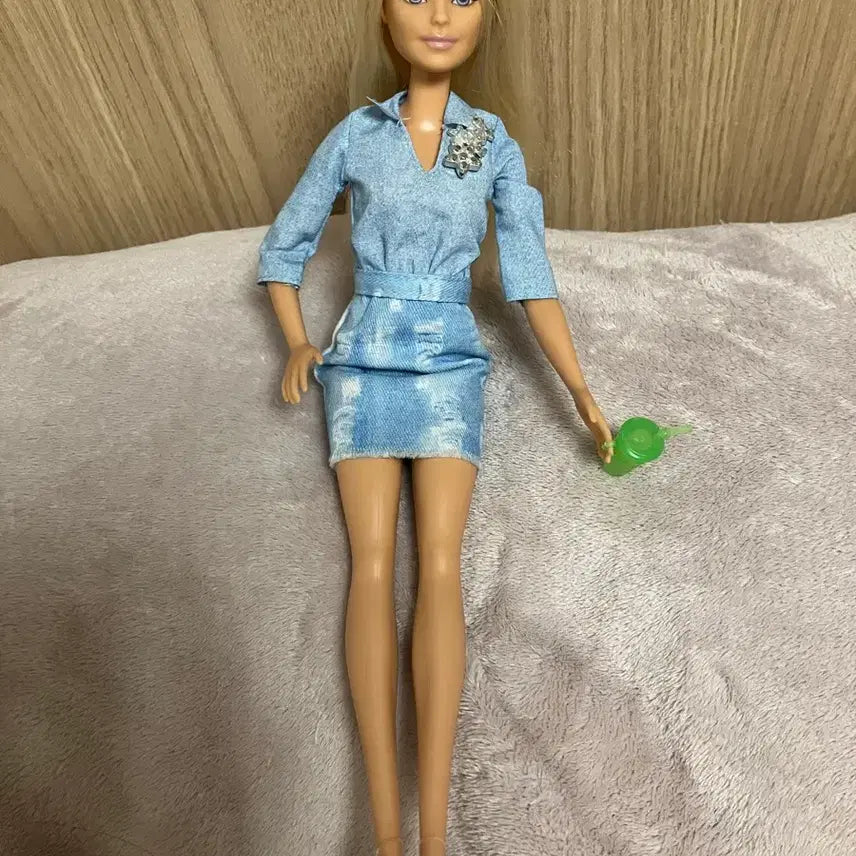 [BUNJANG] Vintage Barbie Doll Denim Dress Set / 빈티지 바비인형