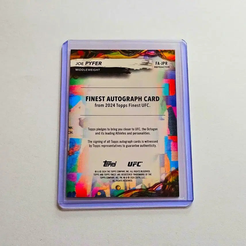 [BUNJANG] Joe Pyfer Autograph Card / UFC 조 파이퍼 오토(친필 싸인카드)