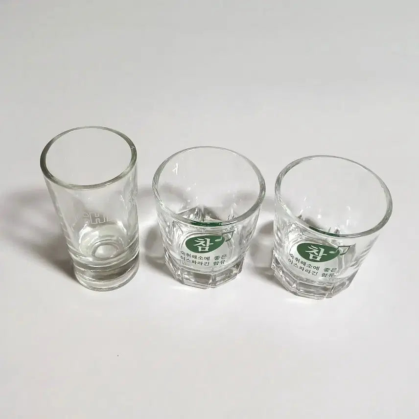 [BUNJANG] Vintage Glass Cups - Samyook Soy Milk, Orangci, Del Monte, Crown, Julia, Chivas / 삼육두유 오란씨 델몬트 옛날 유리컵 유리잔 빈티지 레트로 카페 90년대