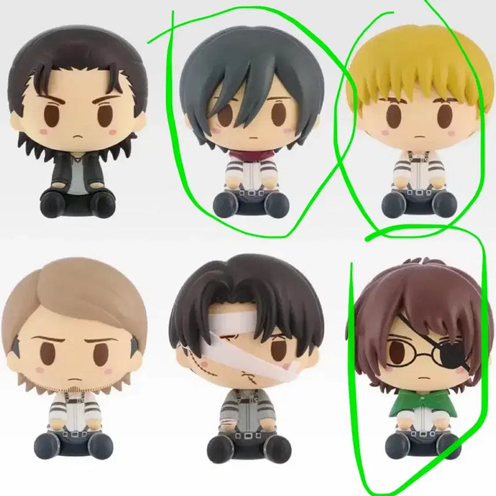 [BUNJANG] Attack on Titan Choco Noco Figures Bundle Set / 진격 초코노코 일괄