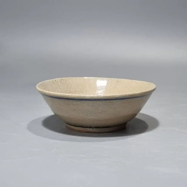 [BUNJANG] Goryeo Style Celadon Tea Bowl Antique (Diameter 13.7cm / Height 5cm) / 청화선문 골동품 다완 (지름 13.7cm / 높이 5cm)