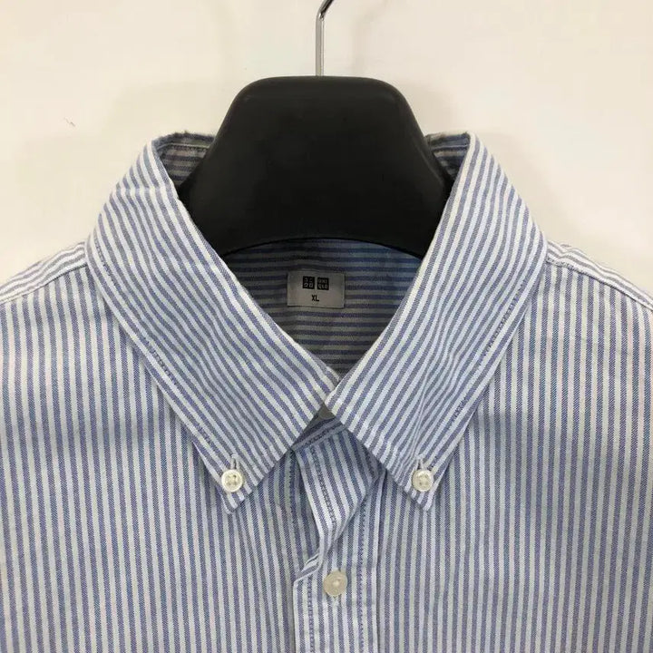[BUNJANG] Uniqlo Oxford Blue Stripe Shirt XXL / 유니클로 옥스포드 블루 스트라이프셔츠 XXL