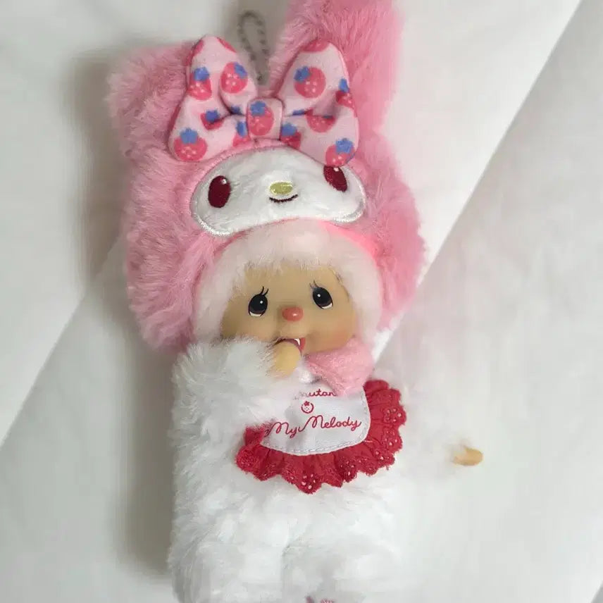 [BUNJANG] Monchhichi My Melody Collaboration Doll Keychain / 몬치치 마이멜로디 인형 키링 산리오