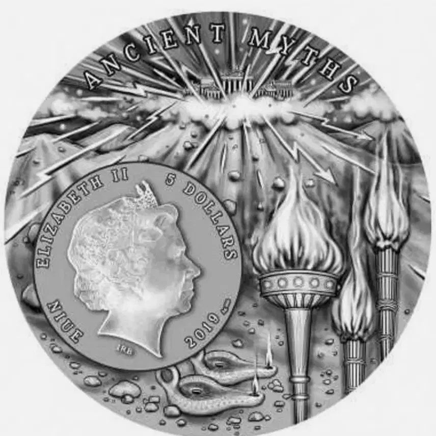 [BUNJANG] Niue Prometheus Ancient Mythology 2oz 99.9% Silver Coin 2019 / 2019 니우에 프로메테우스 고대 신화 2온스 999% 실버