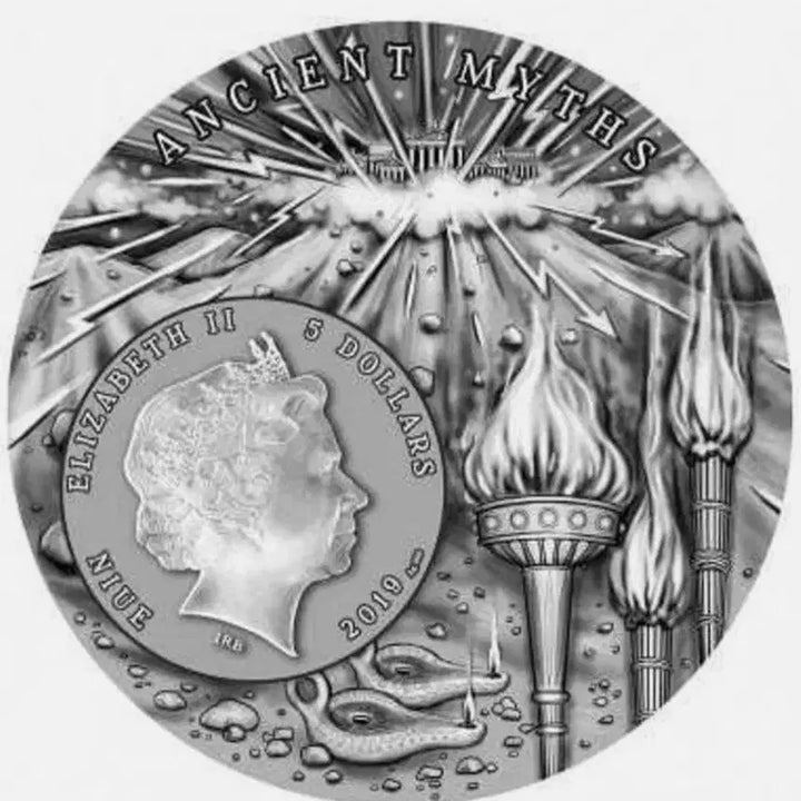 [BUNJANG] Niue Prometheus Ancient Mythology 2oz 99.9% Silver Coin 2019 / 2019 니우에 프로메테우스 고대 신화 2온스 999% 실버