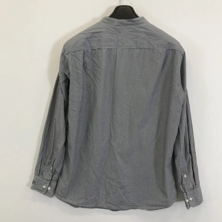[BUNJANG] Uniqlo Striped Stand Collar Henley Shirt / 유니클로 헨리넥 스탠드카라 스트라이프셔츠 [L]