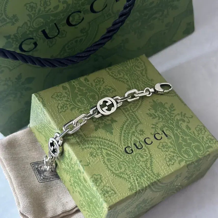 [BUNJANG] Gucci Interlocking G Silver Bracelet / 구찌 인터로킹 G 실버 팔찌