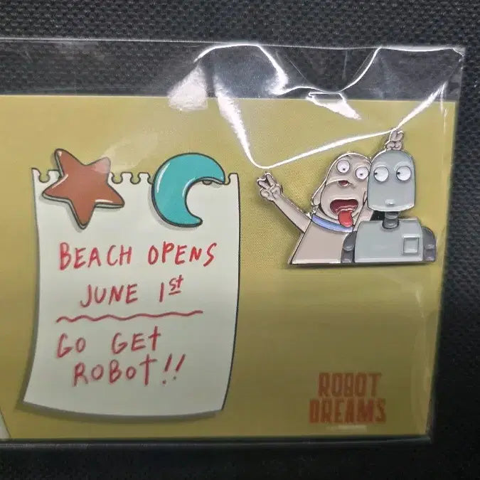 [BUNJANG] Robot Dream Beach Opening Commemorative Goods Package Dog &amp; Robot Snap Badge / 로봇 드림 해변 개장 기념 굿즈 패키지 도그 &amp; 로봇 찰칵 뱃지 팝니다
