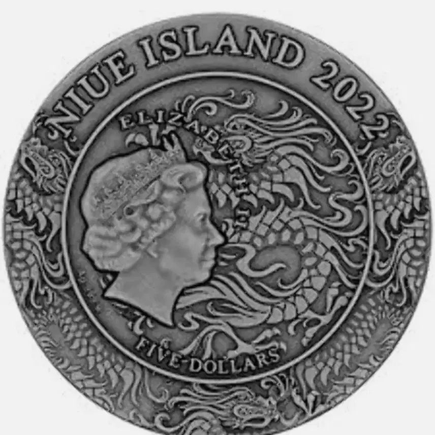 [BUNJANG] 2022 Niue Three Kingdoms Guan Yu Antique Silver Coin / 2022 니우에 삼국지 명장 호랑이 관운장 2온스 999%엔티크 실버