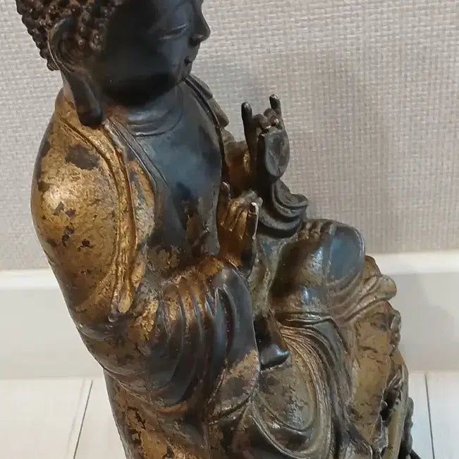 [BUNJANG] Gilt Bronze Seated Buddha Statue / 금동여래좌상불