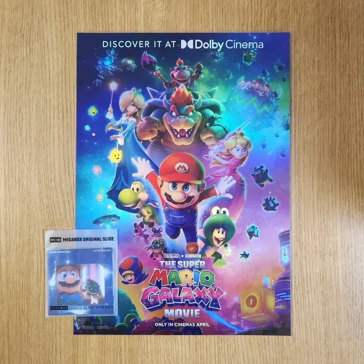 [BUNJANG] Super Mario Galaxy Dolby A3 Poster and Slide Bundle Set / 일괄) 슈퍼 마리오 갤럭시 돌비 A3 포스터 및 슬라이드