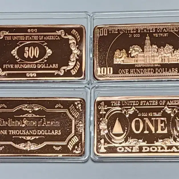 [BUNJANG] Copper Bar Dollar Design Set (4 pieces) / 구리바  각 1온스 달러 디자인           (4개 1세트)