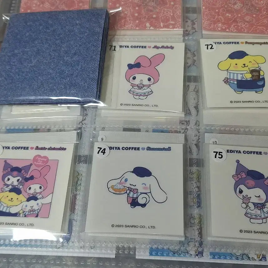 [BUNJANG] Ediya Sanrio Sticker Set 15 Pieces / 이디야 산리오띠부씰 15장