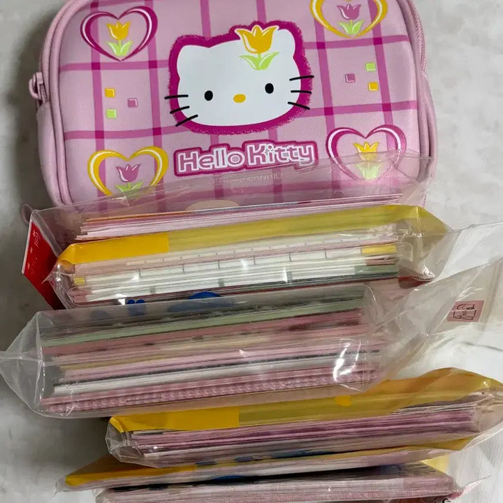 [BUNJANG] Hello Kitty 6-Ring Diary Inserts Cherry Kitty Kao Hana Tulip Rose Bundle Set / 네고0 일괄) 고전 키티 6공 다이어리 속지 체리키티 카오하나 튤립 장미