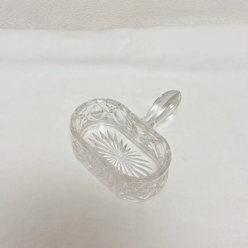[BUNJANG] Vintage Crystal Mini Trinket Tray with Handle / 빈티지 크리스탈 (손잡이) 미니 트링켓/트레이