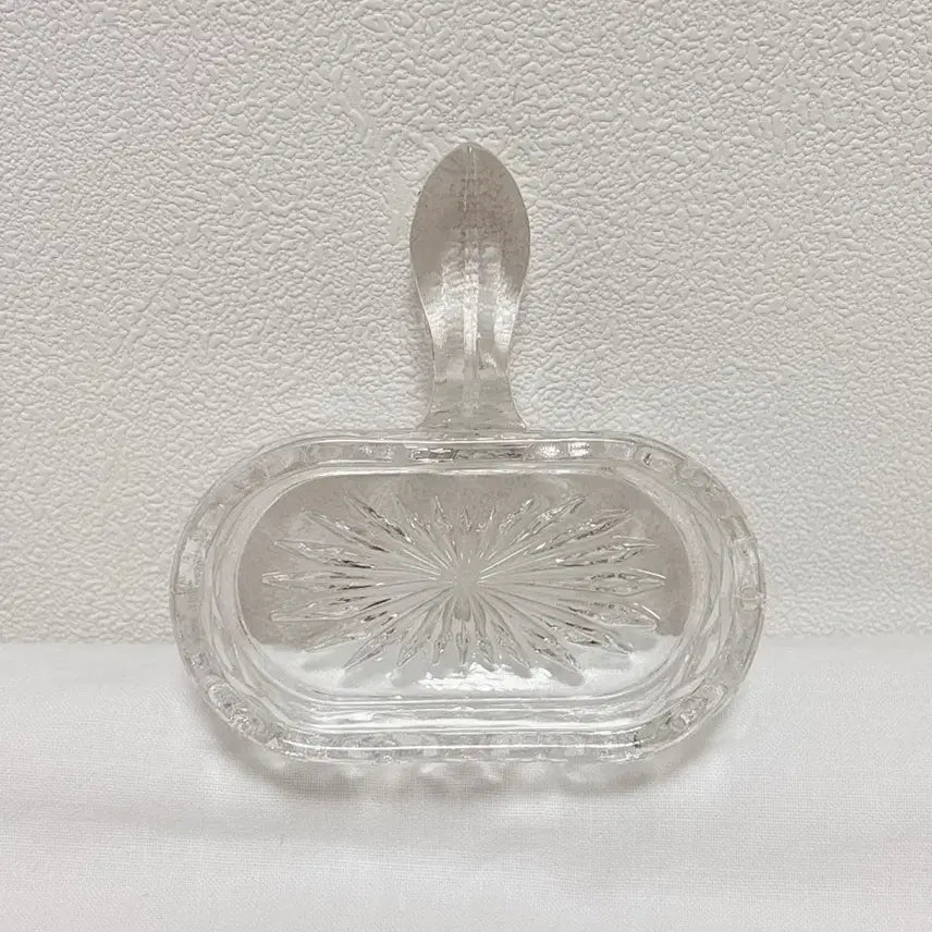 [BUNJANG] Vintage Crystal Mini Trinket Tray with Handle / 빈티지 크리스탈 (손잡이) 미니 트링켓/트레이