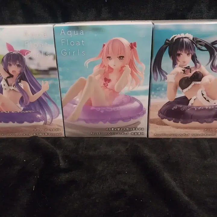 [BUNJANG] Date A Live Aqua Float Girls Set of 3 Figures / 데이트 어 라이브 아쿠아 플로트 걸즈 3종 피규어(일괄판매)
