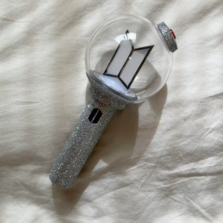 [BUNJANG] BTS Army Bomb Skin Sticker (Silver Glitter) / 사미밤 스티커 bts 응원봉 스킨 아미밤 스티커