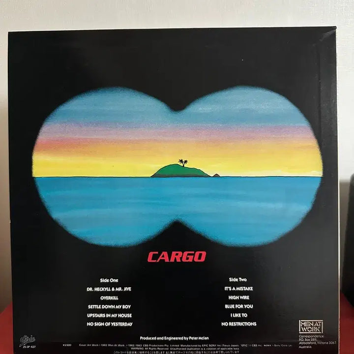 [BUNJANG] Men At Work Cargo LP (1983) / (락,맨 앳 워크2집, 민트급)Men At Work - Cargo LP