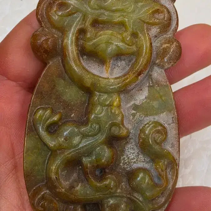 [BUNJANG] Gogokae Gangok King Chio Lion Moonstone / 고옥에강옥 치우대왕 사자문옥 0527