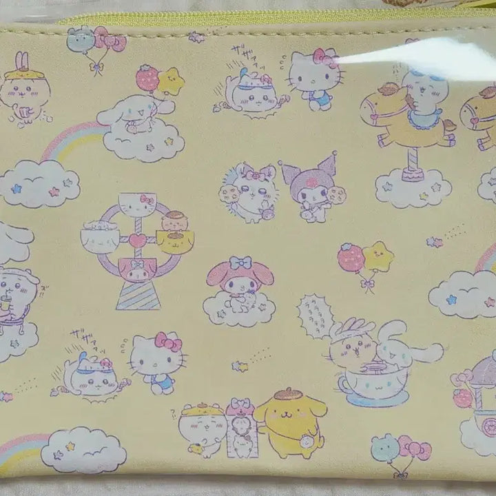 [BUNJANG] Sanrio x Nagano Nakayoshi Series Flat Pouch - Pom Pom Purin x Usagi / 산리오x나가노 콜라보 나카요시 시리즈 플랫파우치 폼푸x우사기 팝니다.