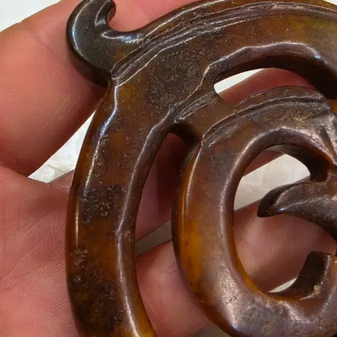 [BUNJANG] Hongshan Culture Jade Dragon Mother Sculpture / 고옥에강옥 홍산문화옥 시룡모성애 0527