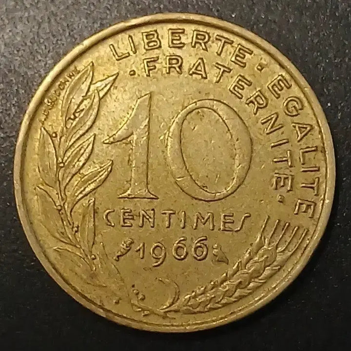 [BUNJANG] 1966 France 10 Francs Coin / 1966년 프랑스 10상팀 동전 w1413